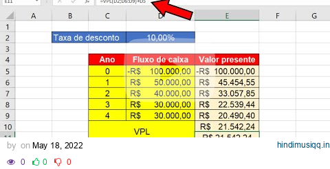 Como Calcular VPL E TIR no EXCEL do JEITO CERTO no EXCEL!! pagalworld mp3 song download