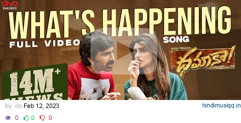 What's Happening  - Video Song | Dhamaka | Ravi Teja | Bheems Ceciroleo | Thrinadha Rao Nakkina pagalworld mp3 song download