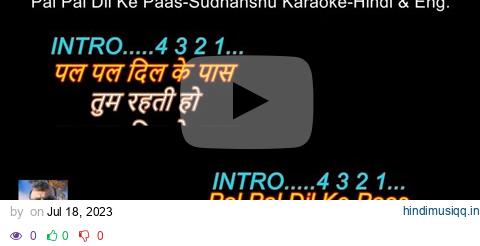 Pal Pal Dil Ke Paas Karaoke with Scrolling Lyrics-Hindi & English pagalworld mp3 song download