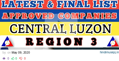 Dole List of Approved Companies in Central Luzon (Region 3) for the 5K Financial Assistance pagalworld mp3 song download