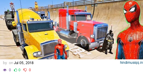 CARROS e CAMINHÕES com HOMEM ARANHA e HERÓIS! Desafio na Mega Rampa - IR GAMES pagalworld mp3 song download