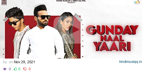 Gunday Naal Yaari  Yuvraj Ft. Simar Kaur | Shree Brar | Ronn Sandhu | New Punjabi Songs 2021 pagalworld mp3 song download