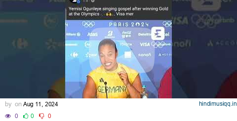 Shot Put champion Yemisi Ogunleye singing gospel after winning Gold at the Olympics 🎶🙌 pagalworld mp3 song download