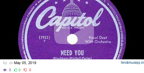 1949 HITS ARCHIVE Need You - Jo Stafford & Gordon MacRae pagalworld mp3 song download