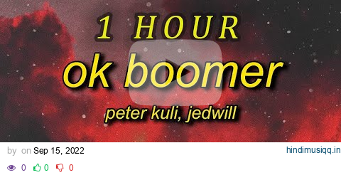 peter kuli & jedwill - ok boomer  (Lyrics) | 1 HOUR pagalworld mp3 song download