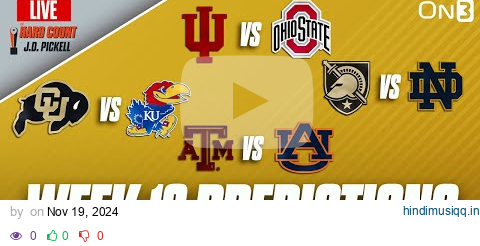 CFB Week 13 Predictions | Ohio State vs Indiana | Colorado vs Kansas | A&M vs AUB | Lane Sounds Off pagalworld mp3 song download