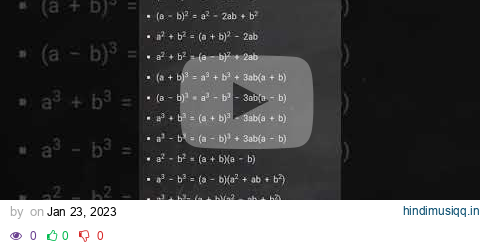 algebra formula ✖️➕➖➗ बीजगणितीय सूत्र #algebra #formula #shorts pagalworld mp3 song download