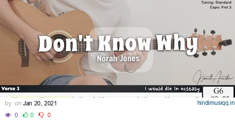 Don't Know Why - Norah Jones | Fingerstyle Guitar | TAB + Chords + Lyrics pagalworld mp3 song download