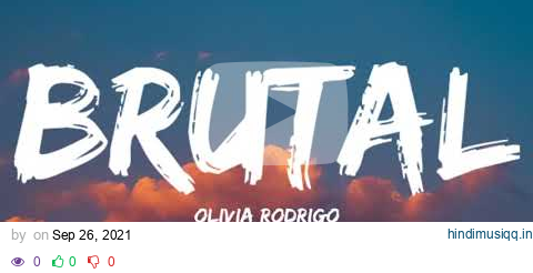 Olivia Rodrigo-Brutal (Lyrics Video) pagalworld mp3 song download