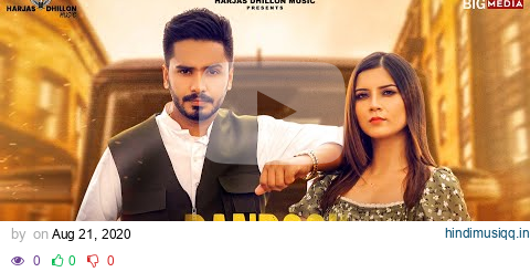 BANDOOK (Official Video) Harjas Dhillon ft. Gurlez Akhtar | New Punjabi Songs 2020 pagalworld mp3 song download