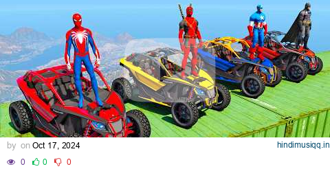 HOMEM ARANHA e SUPER HERÓIS com CARROS UTV vs RAMPAS & TUBARÕES - GTA V pagalworld mp3 song download