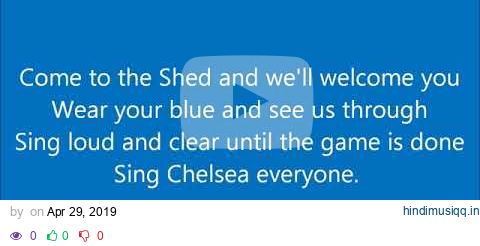 Chelsea FC Anthem Song   Blue Is The Colour With Lyrics bY b0Ld   YouTube pagalworld mp3 song download