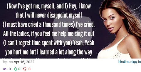 Beyoncé - Me, Myself, and I ~ Lyrics pagalworld mp3 song download