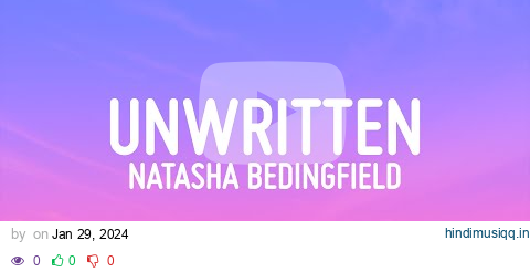 Natasha Bedingfield - Unwritten (Lyrics) pagalworld mp3 song download