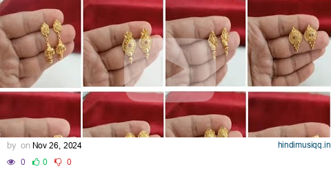 Latest gold stud earrings designs with price 2024//light weight daily wear gold earrings designs pagalworld mp3 song download