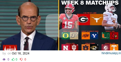 ESPN makes predictions for College Football Week 8 Georgia stuns Texas; Tennessee upsets Alabama? pagalworld mp3 song download