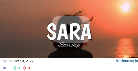 Starship - Sara (LYRICS) ♪ pagalworld mp3 song download