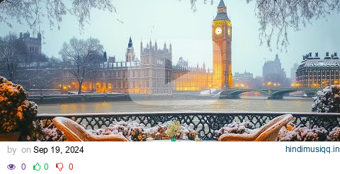 Morning Paris at Coffee Porch Ambience with Gentle Falling Snow ☕ Relaxing Jazz Instrumental Music pagalworld mp3 song download