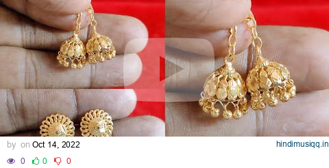 gold earrings jhumka designs with weight and price/light weight gold jhumka design pagalworld mp3 song download