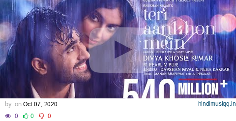 Teri Aankhon Mein Song Divya K | Darshan R, Neha K | Pearl V Manan B | Radhika, Vinay | Bhushan K pagalworld mp3 song download