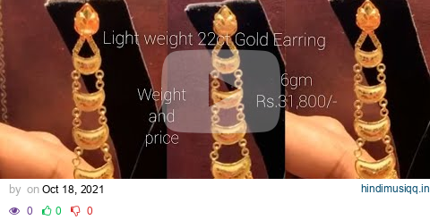 Latest 22ct Gold Earring Design with weight and price pagalworld mp3 song download