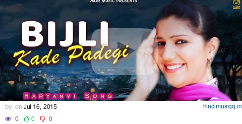 Sapna & Happy Baralu || Latest Song || Bijli Kade Padegi || Mor Music pagalworld mp3 song download