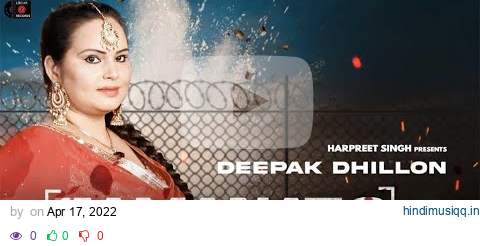 Deepak Dhillon - Zamanat 2 (Official Video) | Lidhar Records | Kaimzo Media | New Punjabi Songs 2022 pagalworld mp3 song download