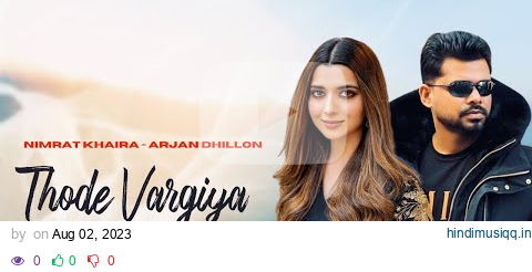 Thode Vargiya (Oficial Video) arjan dhillon new song | New Punjabi Songs 2023 pagalworld mp3 song download