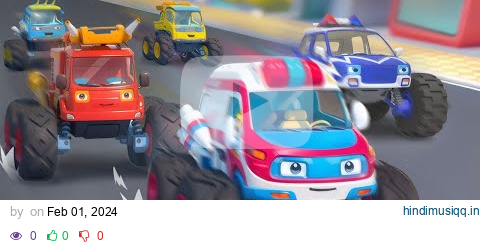 Five Little Monster Trucks Song | Learning Vehicles Song | Kids Song | BabyBus pagalworld mp3 song download