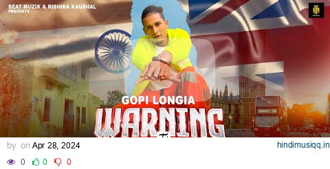 Warning To Punjab (Official Video) | Gopi Longia | Beat Muzik | Rishika Kaushal Songs pagalworld mp3 song download