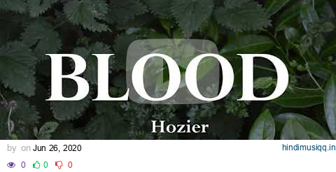 Hozier - Blood [Lyrics] pagalworld mp3 song download