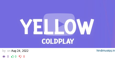 @coldplay - Yellow (Lyrics) pagalworld mp3 song download