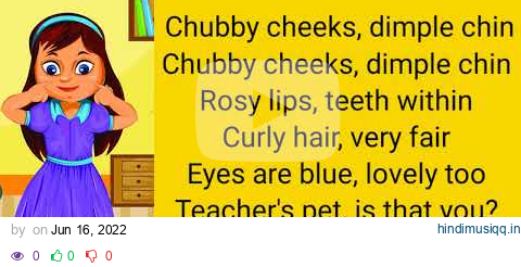 Chubby cheeks, dimple chin & One, two buckle my shoe;  nursery rhymes & kids song; pagalworld mp3 song download