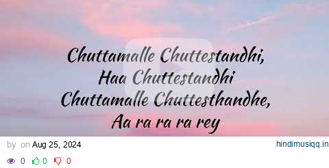 CHUTTAMALLE SONG LYRICS DEVARA|| pagalworld mp3 song download