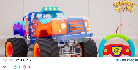 Wheels On The Monster Truck | Nursery Rhymes for Kids | Happy Tots pagalworld mp3 song download