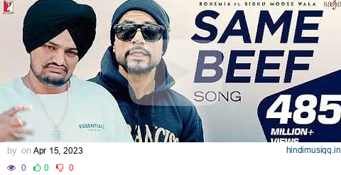 Same Beef ( official Full Song ) Sidhu Moosewala | Ft. Bohemia | Ft. Moosetape 2023 pagalworld mp3 song download