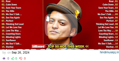 Bruno Mars, Ed Sheeran, The Weeknd, Maroon 5, Adele, Dua Lipa, Rihanna - Billboard Top 50 This Week pagalworld mp3 song download