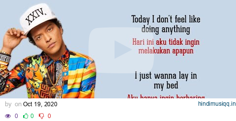 The Lazy Song - Bruno Mars (Lyrics video dan terjemahan) pagalworld mp3 song download