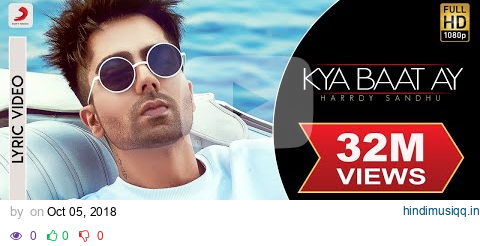 Harrdy Sandhu - Kya Baat Ay | Jaani & B Praak| Official Lyric Video pagalworld mp3 song download