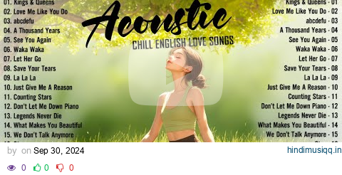 Chill English Acoustic Love Songs 2024 ♨️ Best Acoustic Songs 2024 Cover ♨️ Top Chill Acoustic Music pagalworld mp3 song download