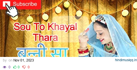 Sou To Khayal Thara | Banni Sa | Rajasthani Wedding Dance | New Dance Video By @NeeluDanceWorld pagalworld mp3 song download