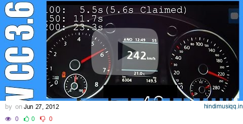 VW CC 3.6 V6 FAST! 0-242 km/h 300 HP LAUNCH CONTROL Acceleration Beschleunigung Test Autobahn pagalworld mp3 song download