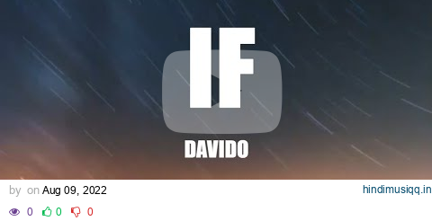 Davido - If (lyrics) pagalworld mp3 song download