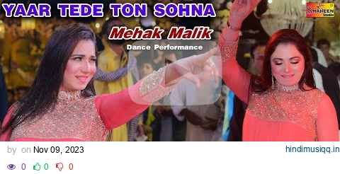 Yaar Tede Ton Sohna , Mehak Malik Dance Performance 2023 pagalworld mp3 song download